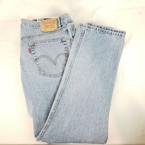 Levis 505 Men’s Jeans Zipper Fly Light Wash Blue